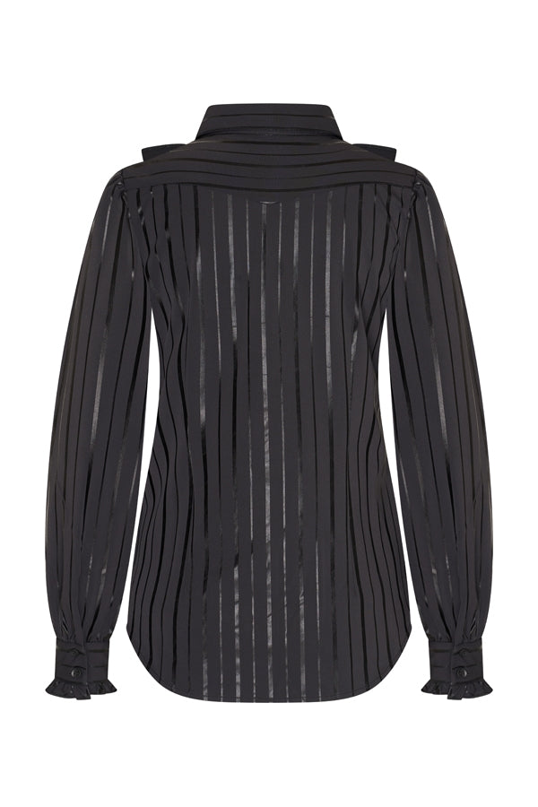 Blouse Ruche Foil Stripe