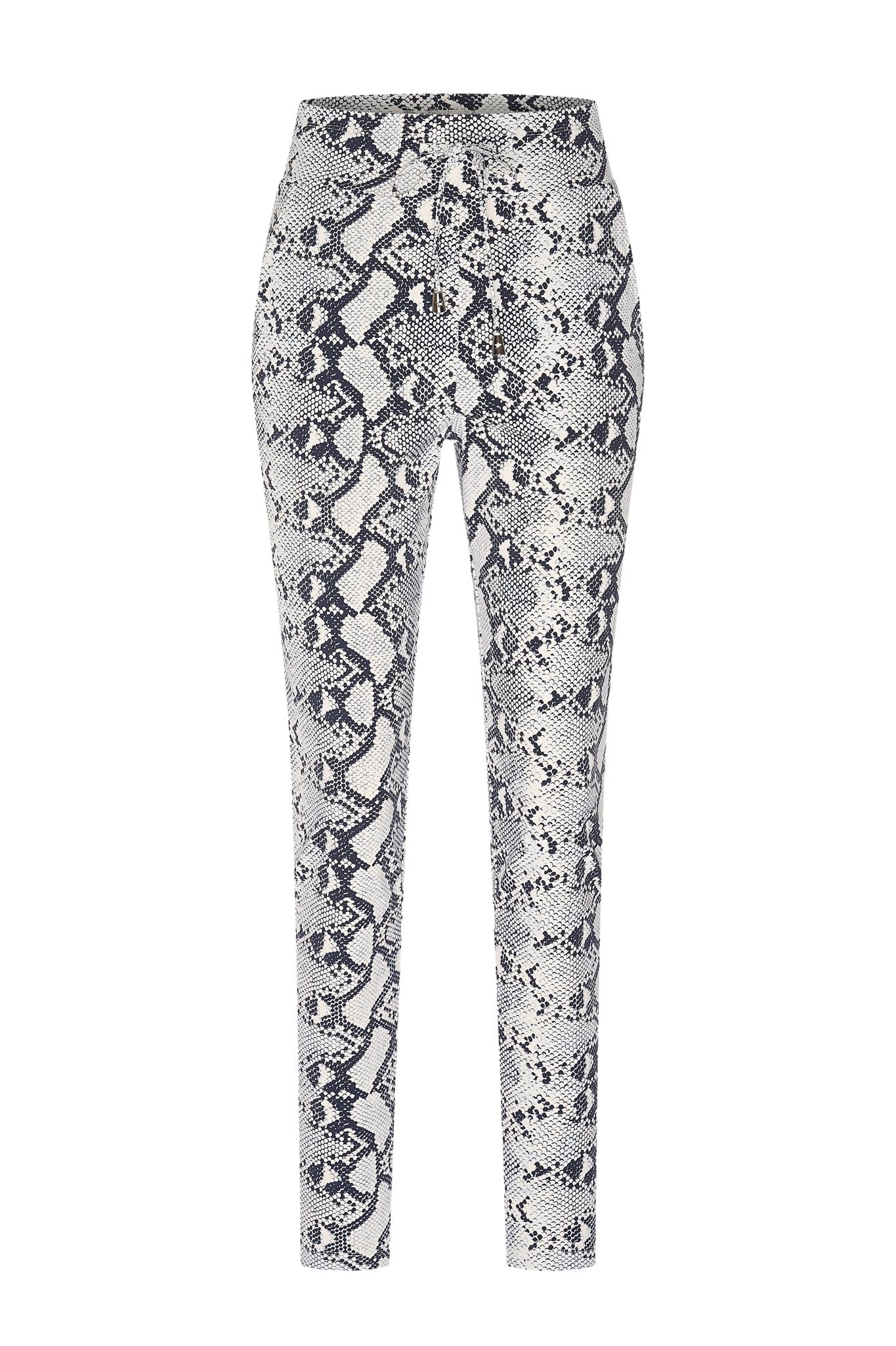 Broek Skinny Mi Piace (Dark blue, white, snake print)
